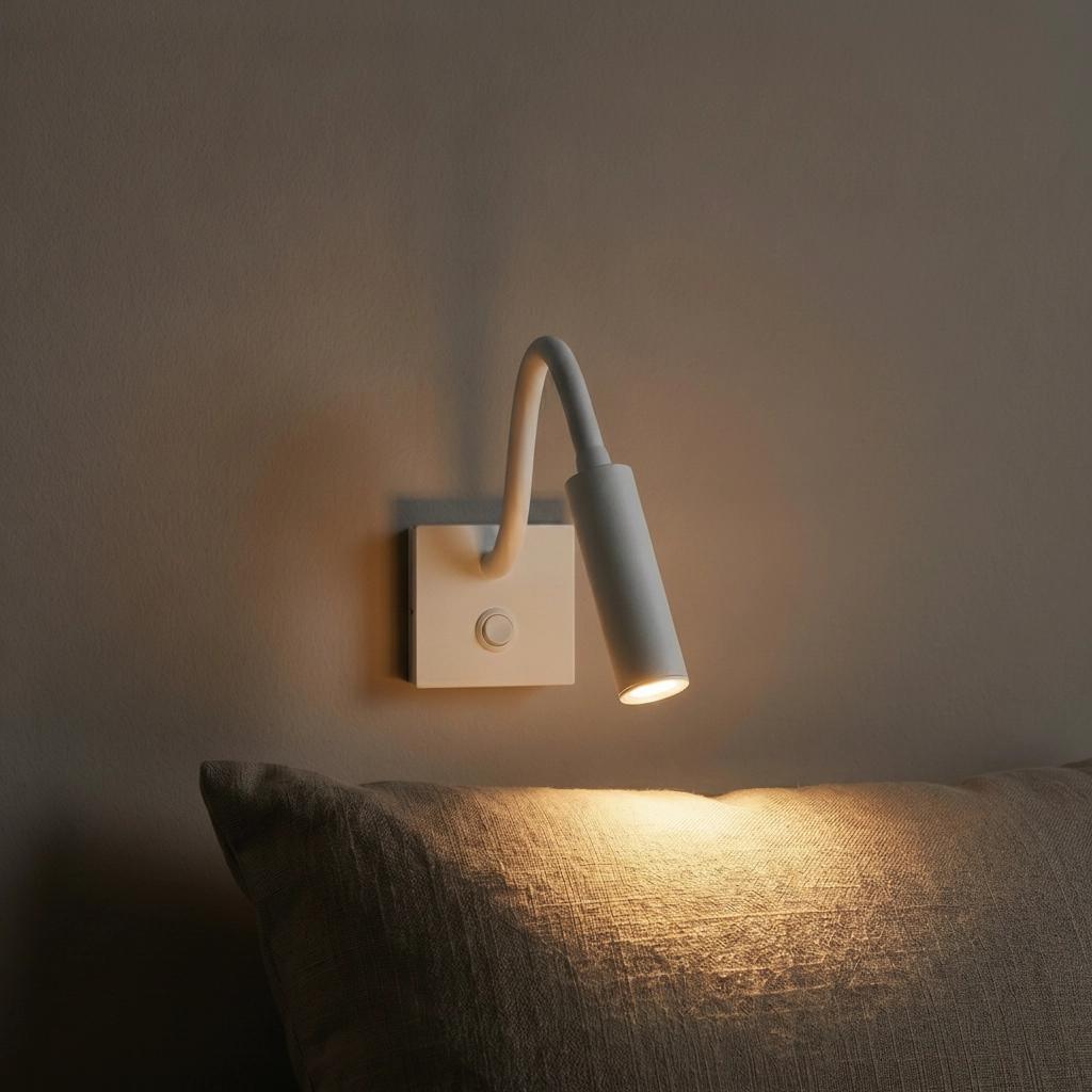 Nachttischlampe Madison weiß