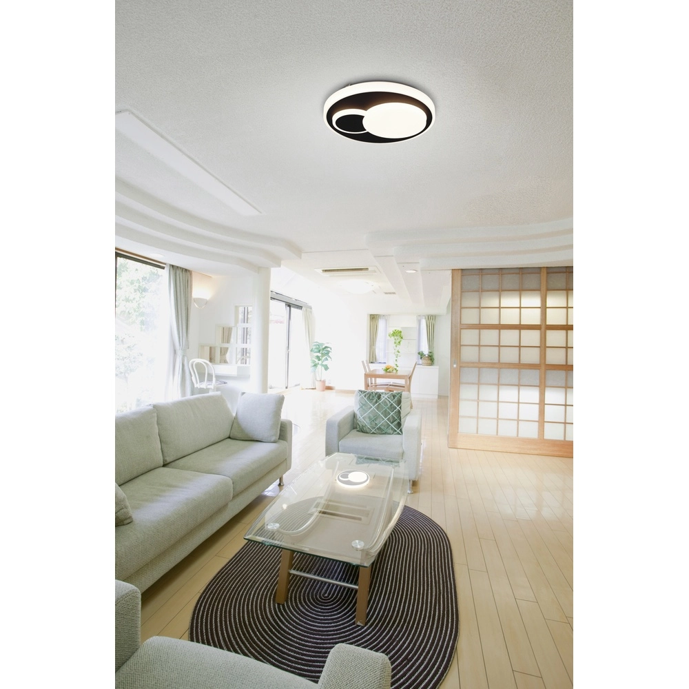 Moderne Deckenlampe Lepreso Schwarze Runde Eglo 9002759756659
