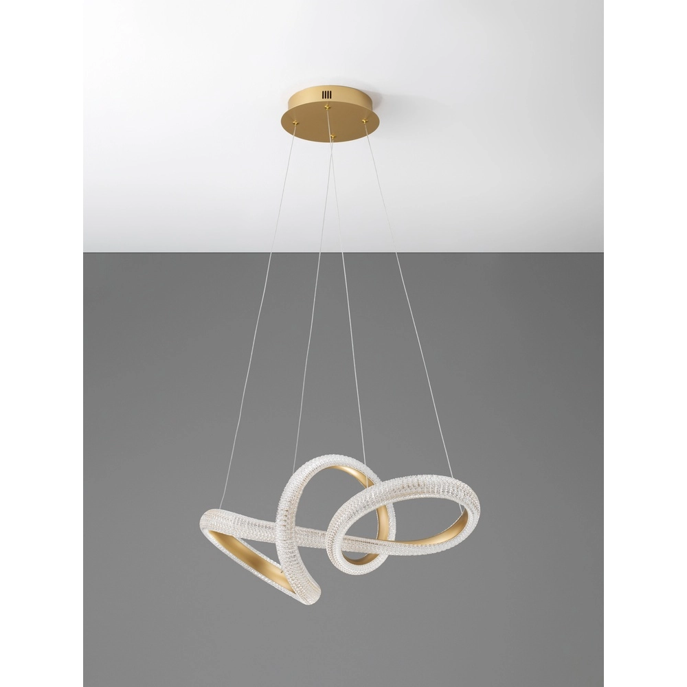 Pendelleuchte Medora Locke gold 75cm Lyora 5212017433442