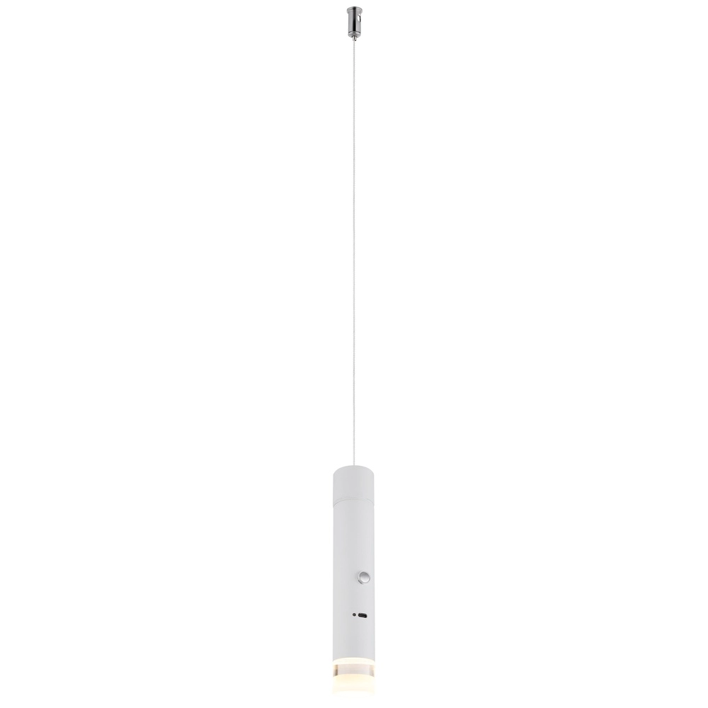 Elegante Pendellampe Pelo Weiß