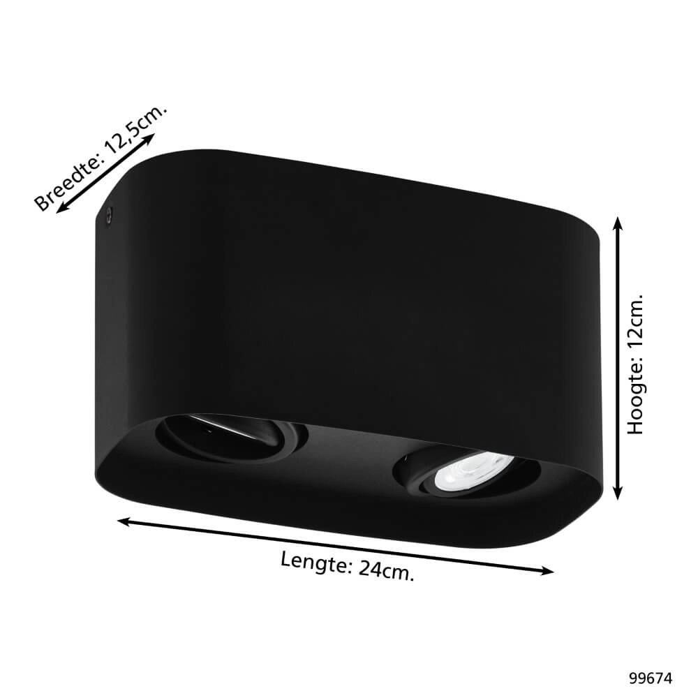 Aufbaustrahler Zigbee Caminales-Z 2-helles Schwarz Eglo 9002759996741