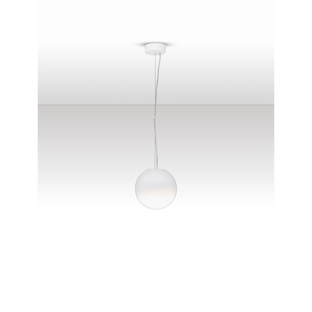 Weiße Pendelleuchte Bolita Glühbirne Ø 20cm Lyora 5212017483560