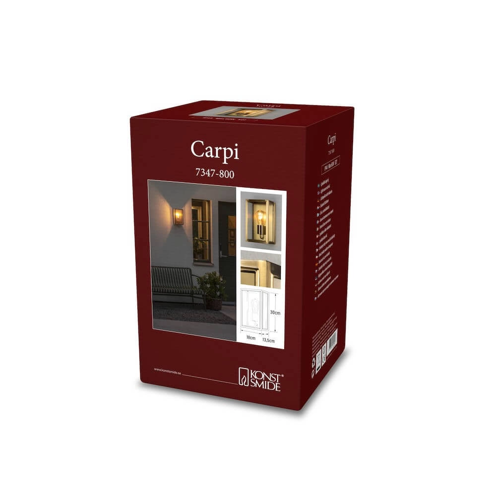 Goldene Wandlampe Carpi KonstSmide 7318307347807