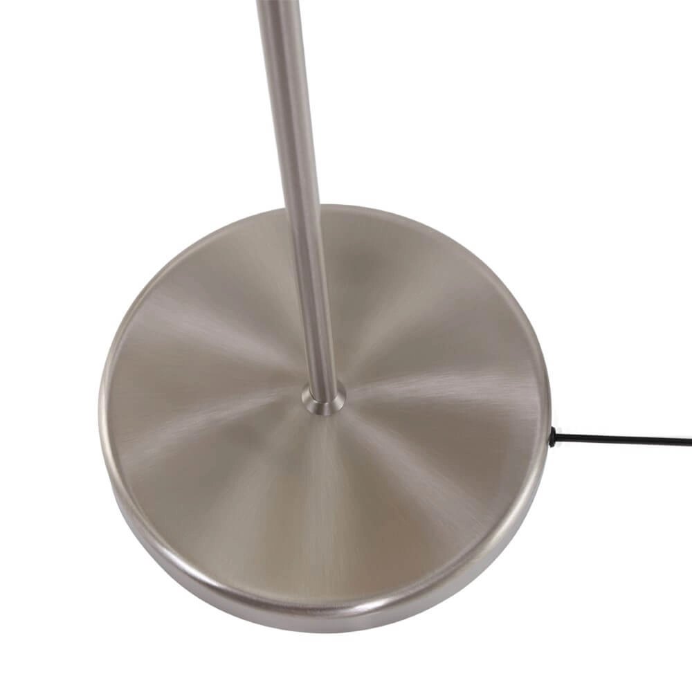 Stehlampe Mexlite 154 cm Metallgrau mit weißer Kapuze Steinhauer 8712746048094