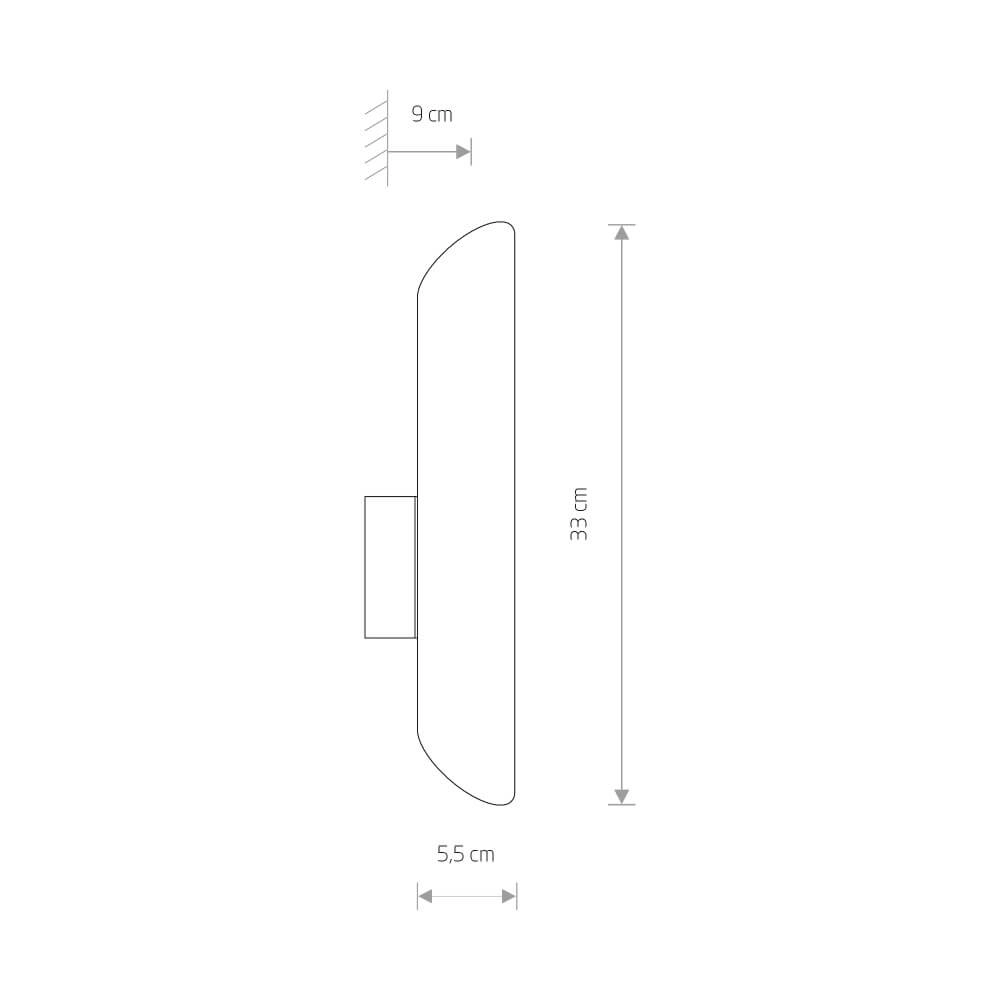 Schwarzer Wandstrahler Eye Wall auf und ab Lyora 5903139799492