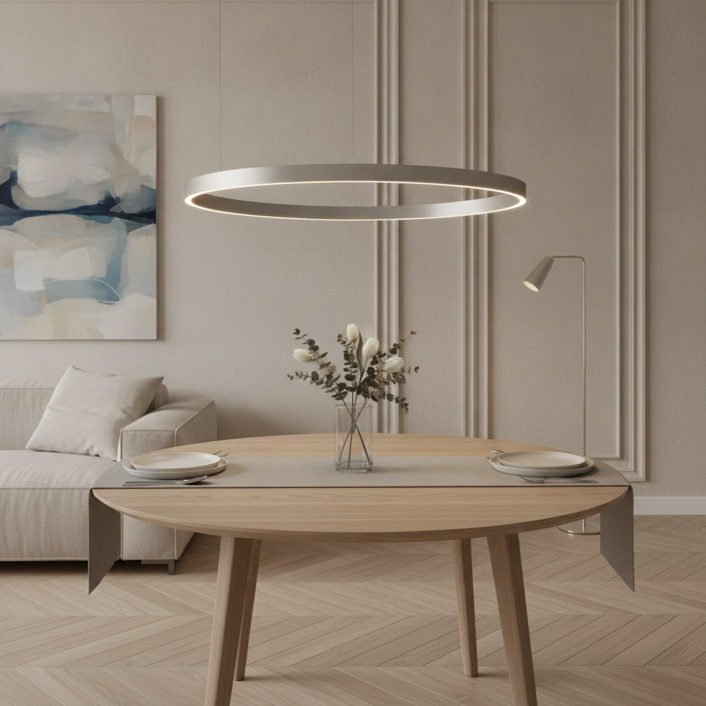 Design-Pendelleuchte Elowen silbergrau Ø 98cm
