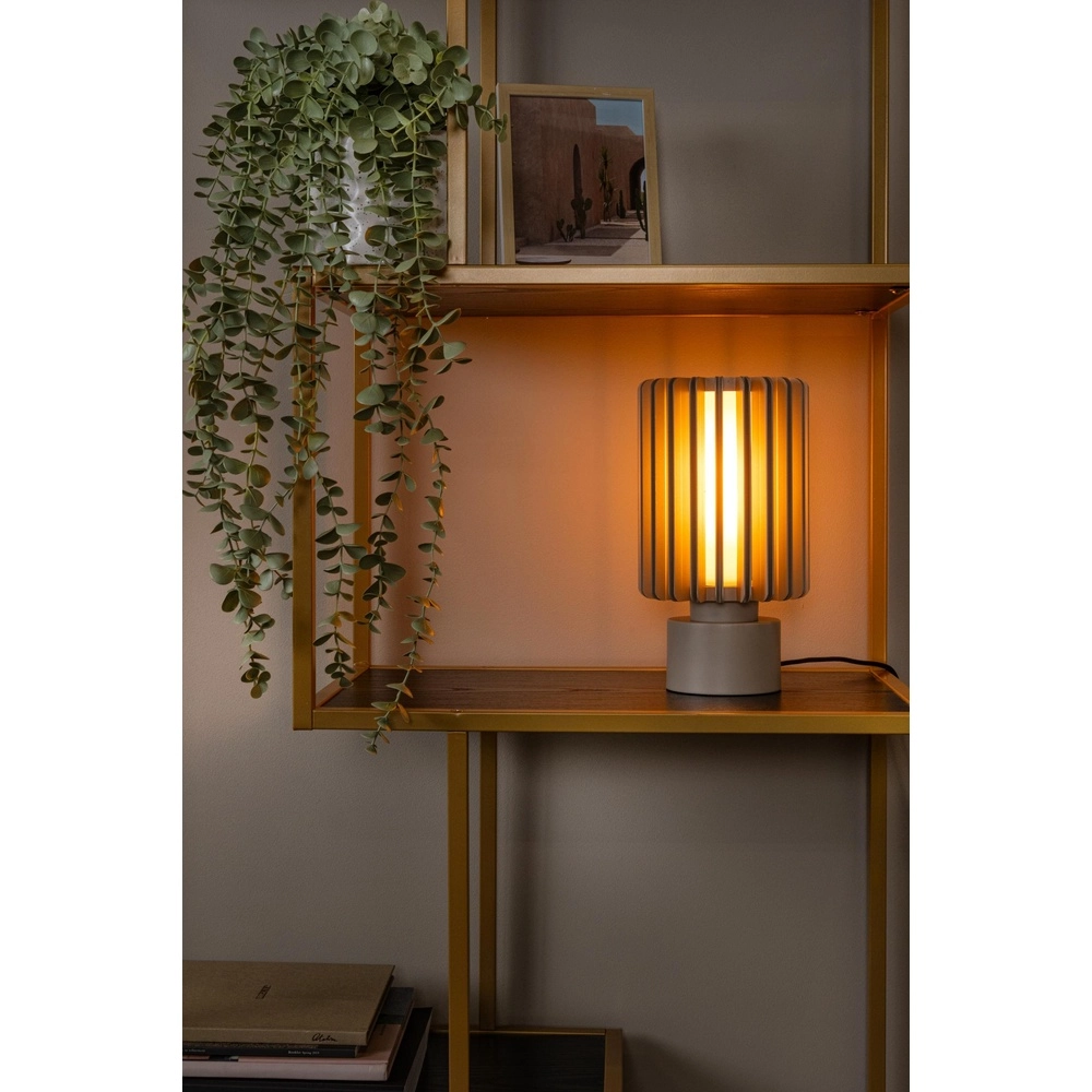 Tischlampe Lambres Ø 15 cm taupe Lucide 5411212452955