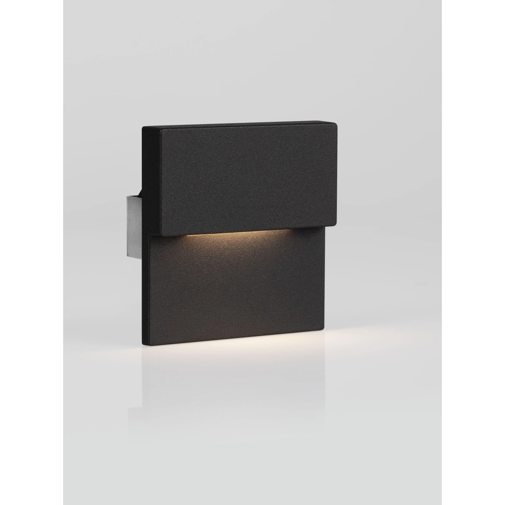 Einbauwandlampe Dan schwarzer 2700K