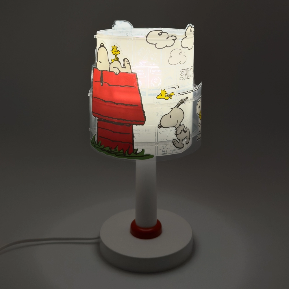 Tischlampe Snoopy weiß mit rot Dalber 8420406763019