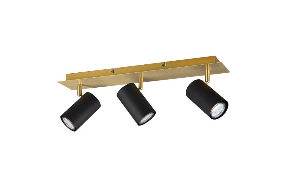 Aufbaustrahler Marley schwarz mit gold Trio 4017807523935