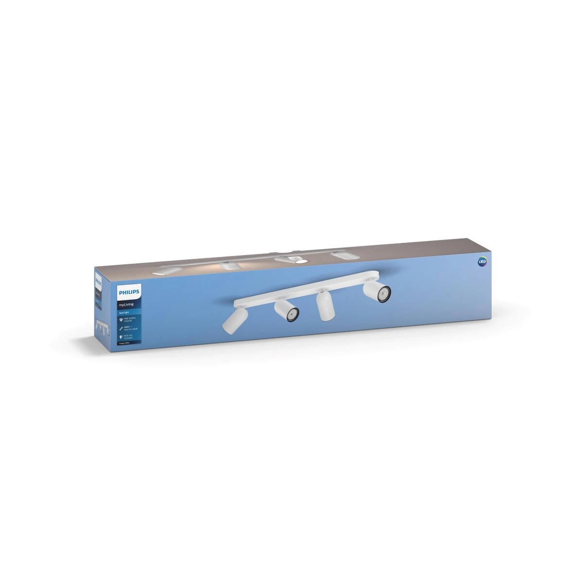 Leuchte Pongee 4-Licht weiß Philips 8718696164853