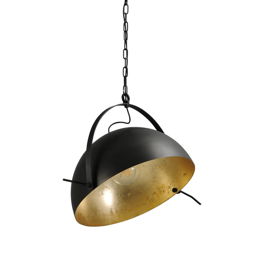 Pendelleuchte Larino 50 schwarz mit altem gold