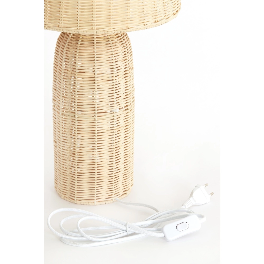 Rattan-Tischlampe Mandor Ø 28,5 cm – dunkles Rattan Light & Living 8717807820541