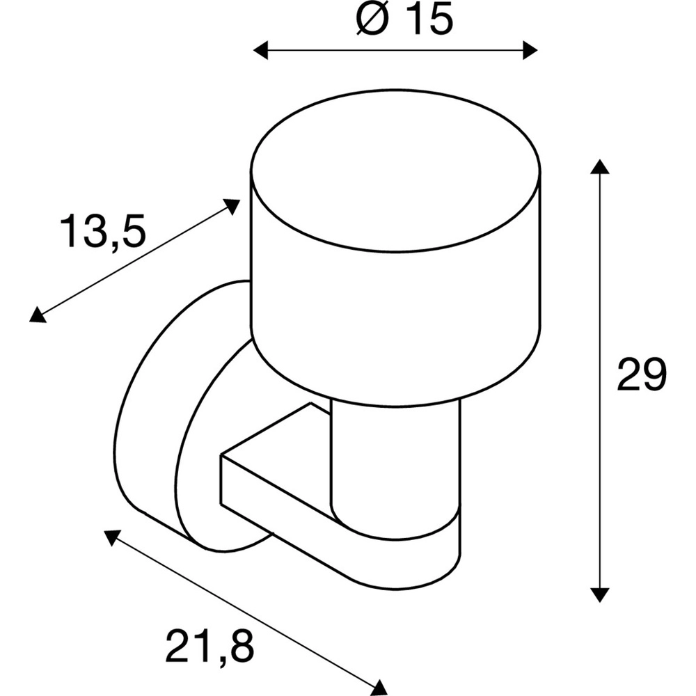Wandleuchte Taha schwarz SLV 4024163318297