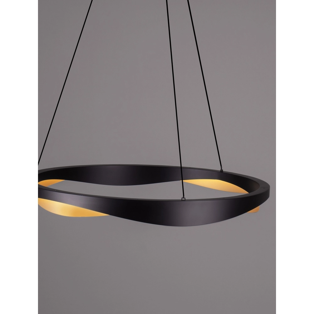 Pendelleuchte Radon Ø 65cm schwarz mit gold Lyora 5212017452504