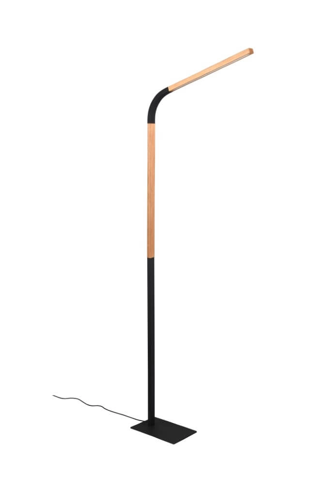 Flexible Leselampe Norris schwarz mit Holz Trio 4017807600018