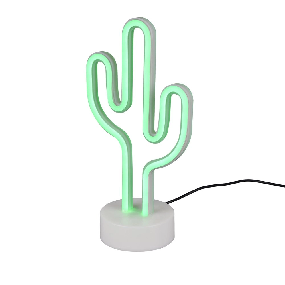 Tischlampe Cactus mit grünem Licht