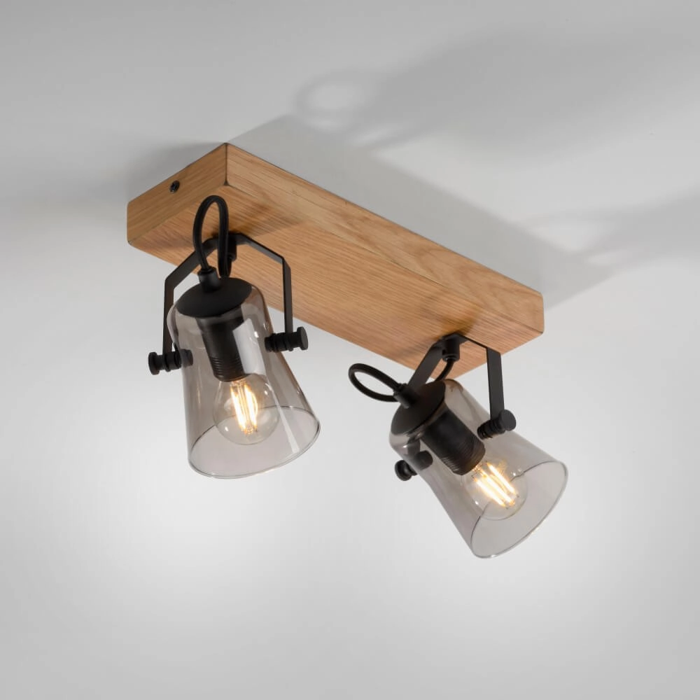 Deckenleuchte Green Langstrom Holz 2-flammig Just Light 4043689994877