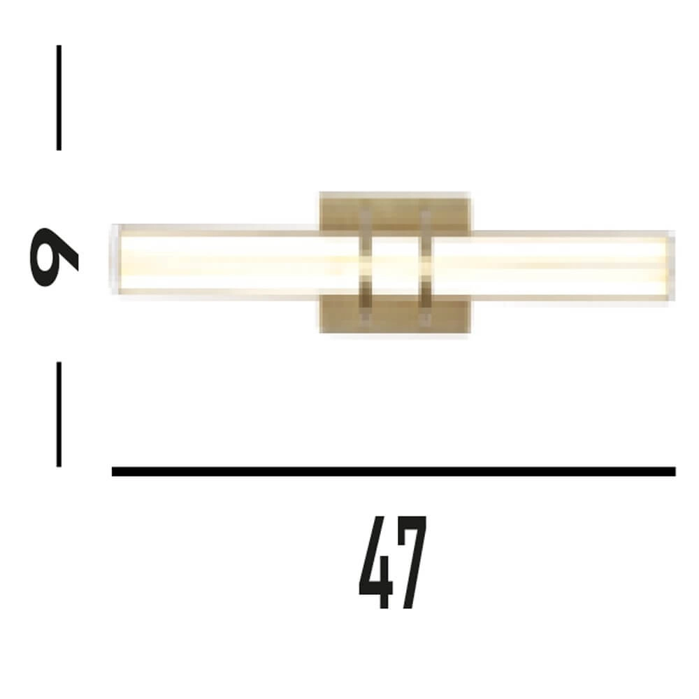 Design-Wandleuchte Parma Gold Searchlight 5053423273341