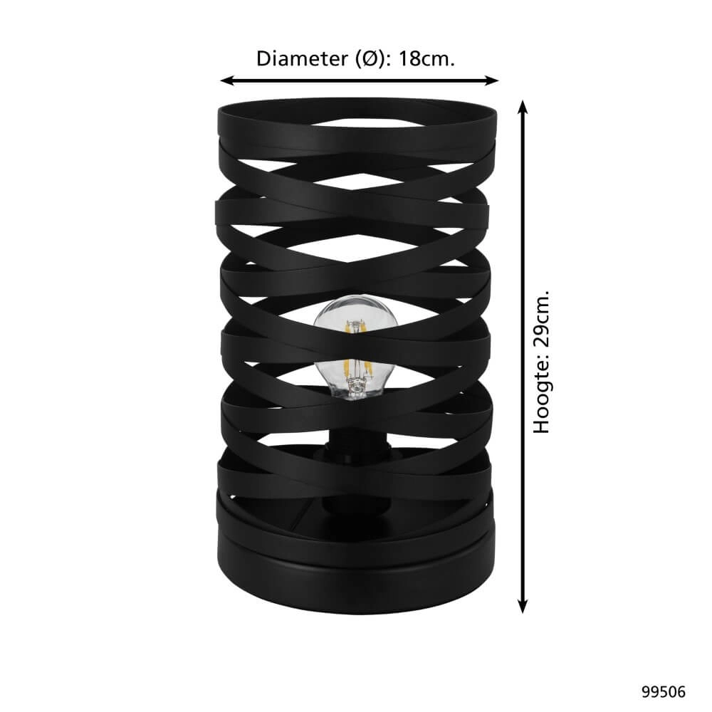 Schwarze Tischlampe Cremella Eglo 9002759995065