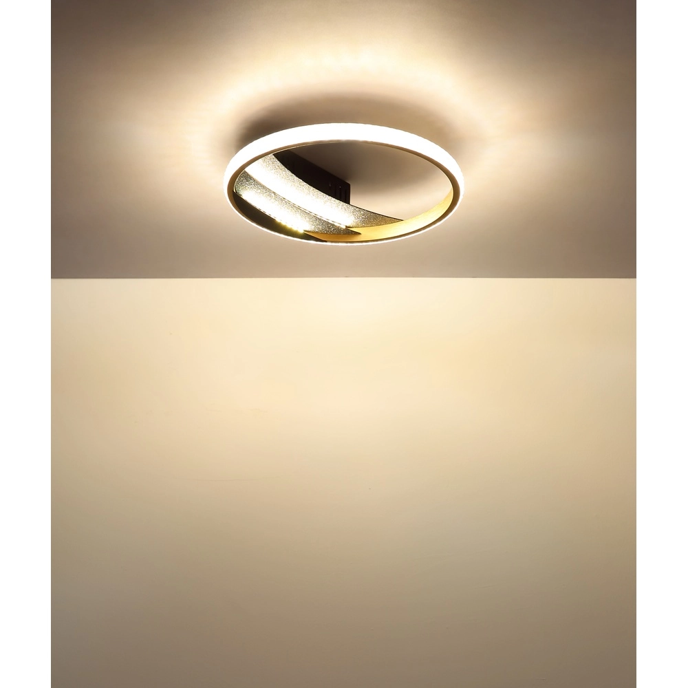 Einzigartige Deckenlampe Constance schwarz mit goldener Ø 29,5 cm Globo 9007371569847