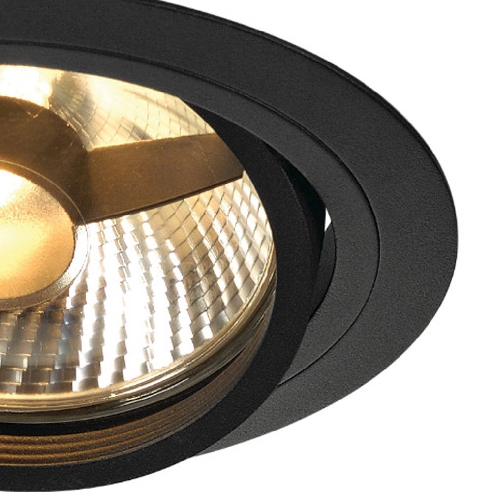 Einbaustrahler New Tria ES111 Round schwarz mit Blattfedern SLV 4024163150293