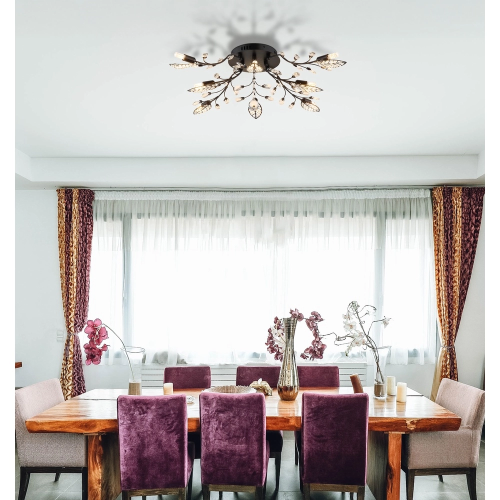 Klassische Deckenlampe Janis Schwarz Globo 9007371572151