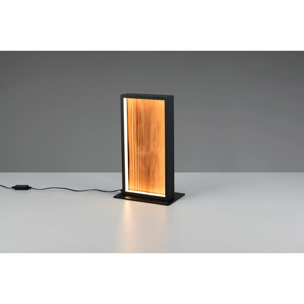 Design-Tischleuchte Kalea schwarz mit Holz Trio 4017807661484