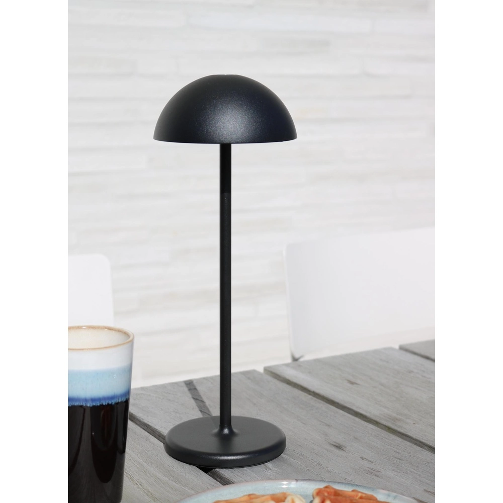 Wiederaufladbare Tischlampe Joy IP54 schwarz Lucide 5411212151940