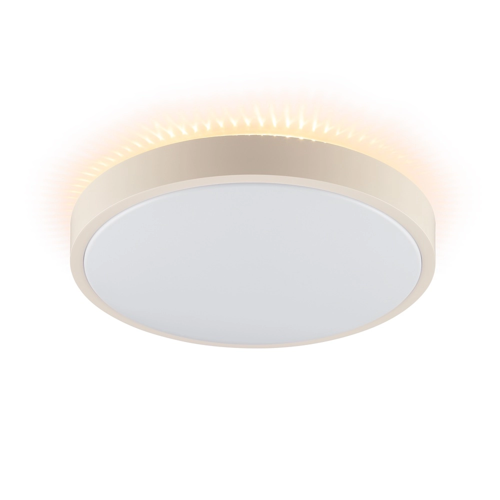 Deckenlicht Solistra Sandbraun mit weißem Ø 34,5 cm Brilliant 4004353477614