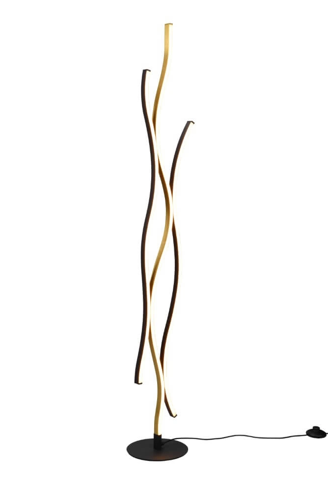 Stehlampe Blaze schwarz mit gold Trio 4017807540390