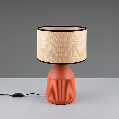 Tischlampe Formentera Ø 28 cm Terrakotta Trio 4017807678147