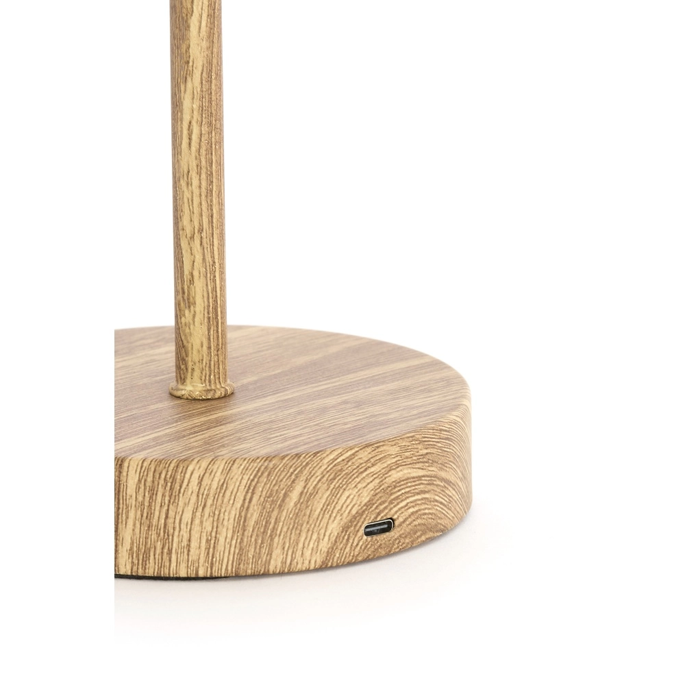 Wiederaufladbare Tischlampe Diny Holzoptik mit Weiß Light & Living 8717807816360