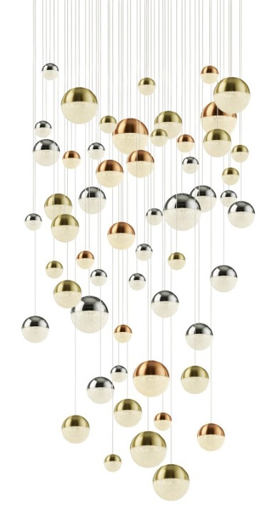 Große Pendelleuchte Planets 140 cm - 55 Lichter Searchlight 5053423159799