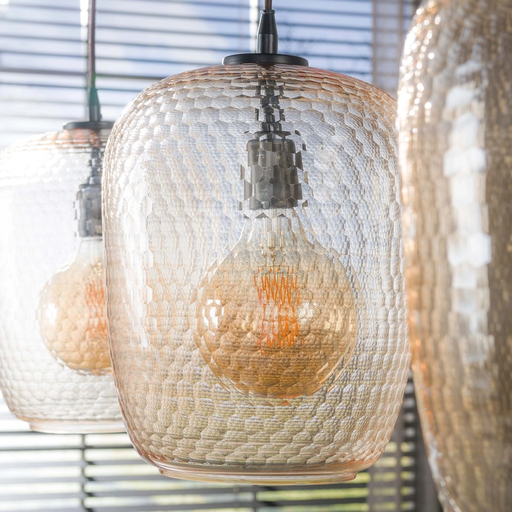 3-Licht Pendellampe Python Bernsteinglas Lyora 8716803514997