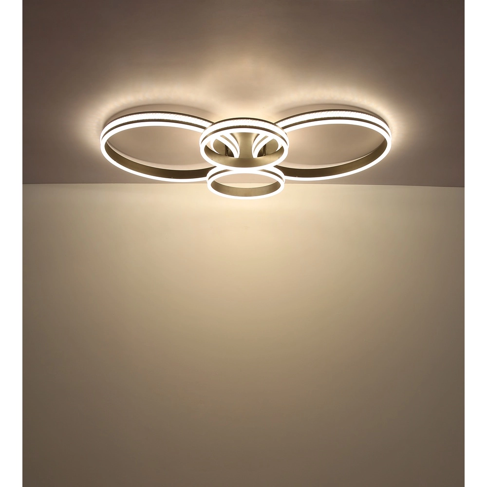 Design-Deckenlampe Grouni 4 Ringe Titanmatt Globo 9007371533879