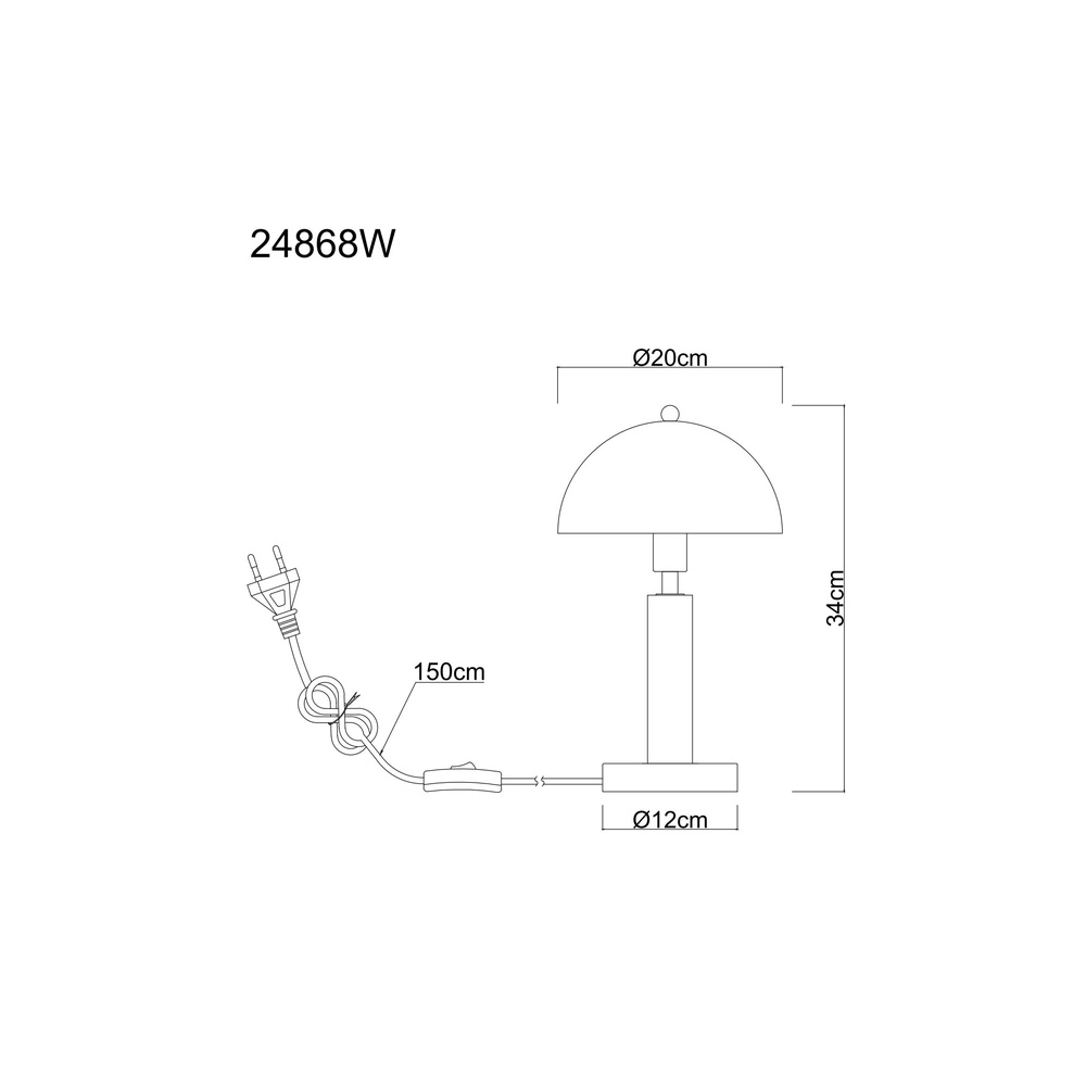 Tischlampe Janie Weiß Globo 9007371575916