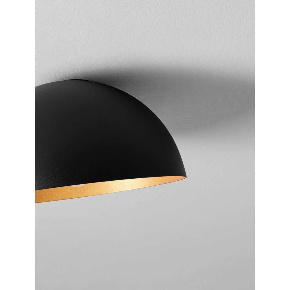 Deckenlampe Onia schwarz mit gold Ø 29cm Lyora 5212017458148