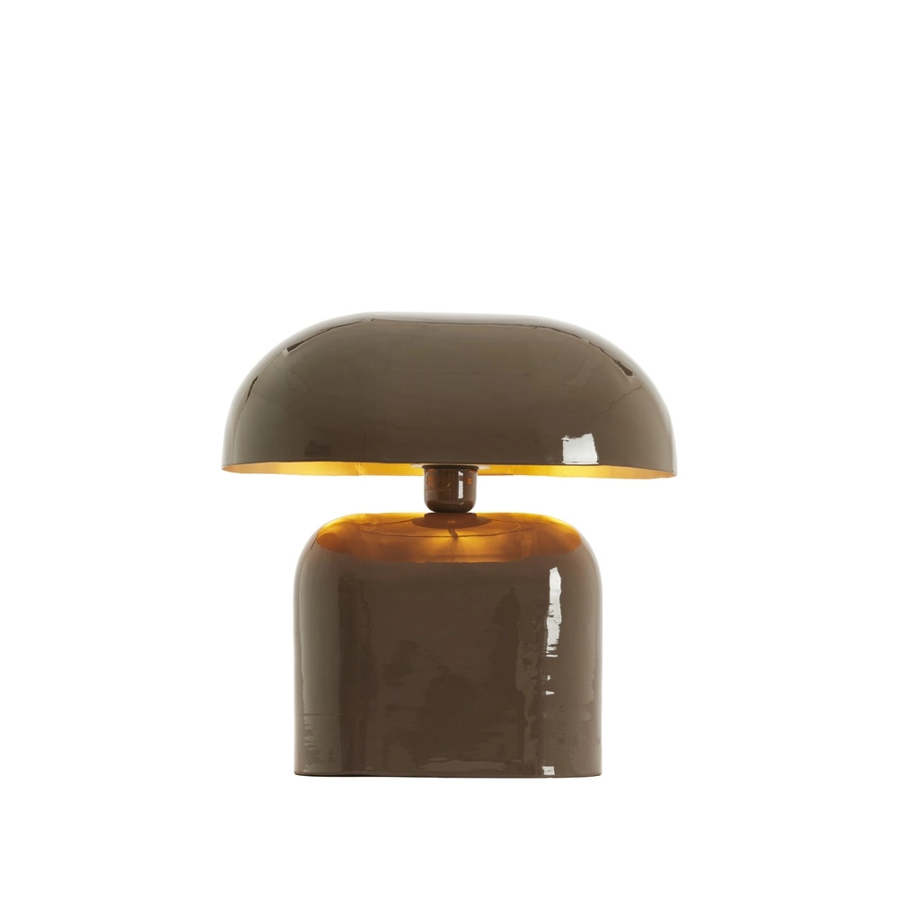 Tischlampe Todd oval – glänzend dunkelbraun Light & Living 8717807818944