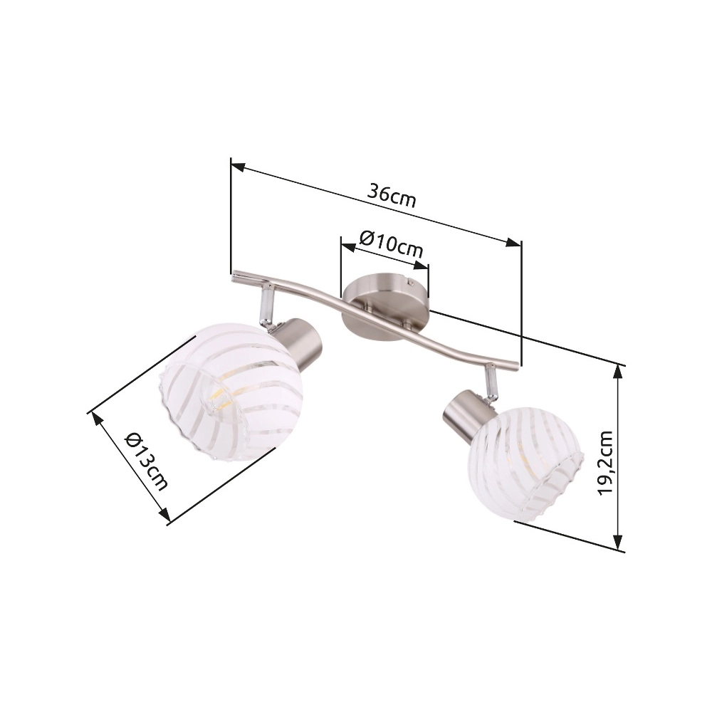 Deckenlampe Willy Nickel 2-Light Globo 9007371406104