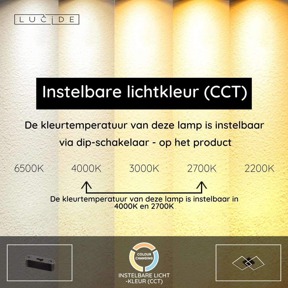 Design-Deckenlampe Arianne Schwarz Lucide 5411212530899