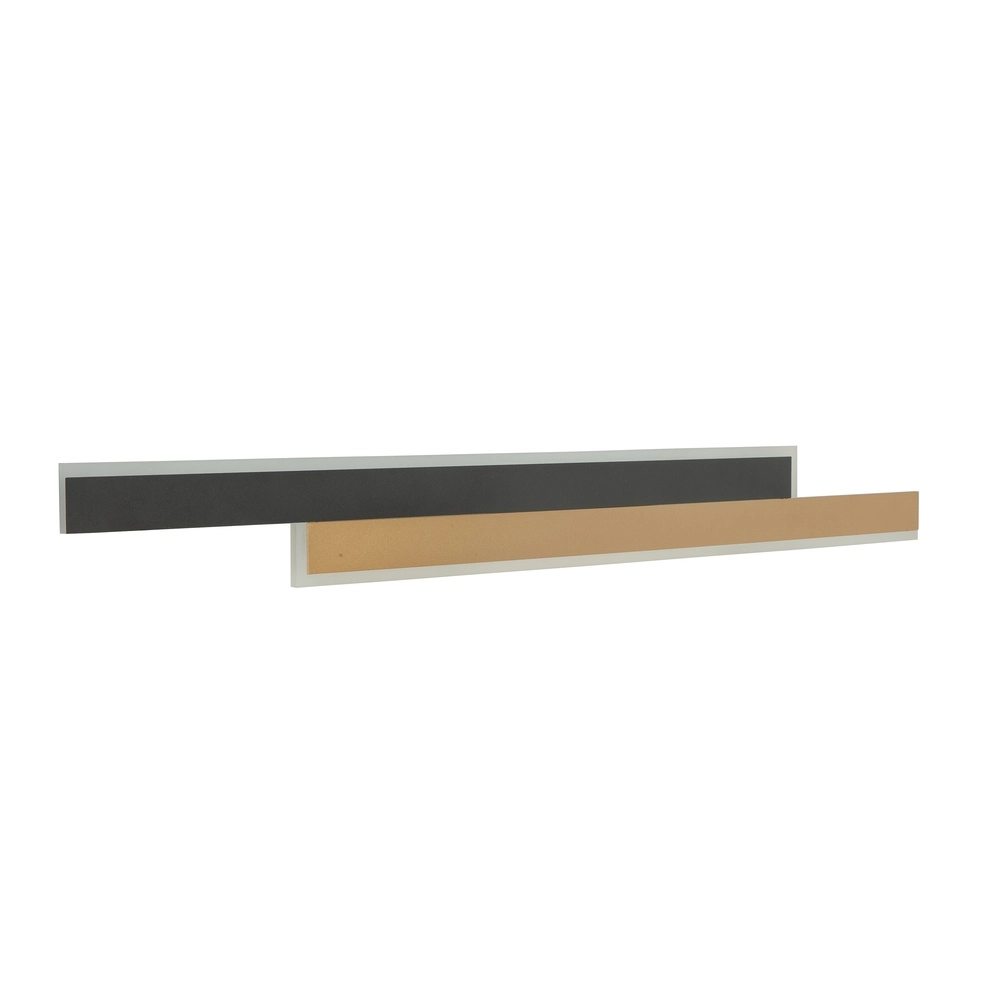Design-Wandleuchte Florence schwarz mit Messing