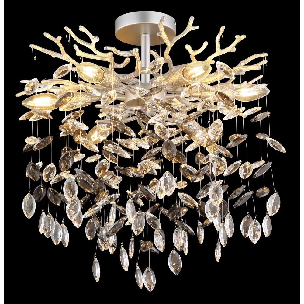 Deckenlampe Queena silbergrau Ø 50cm Globo 9007371528653