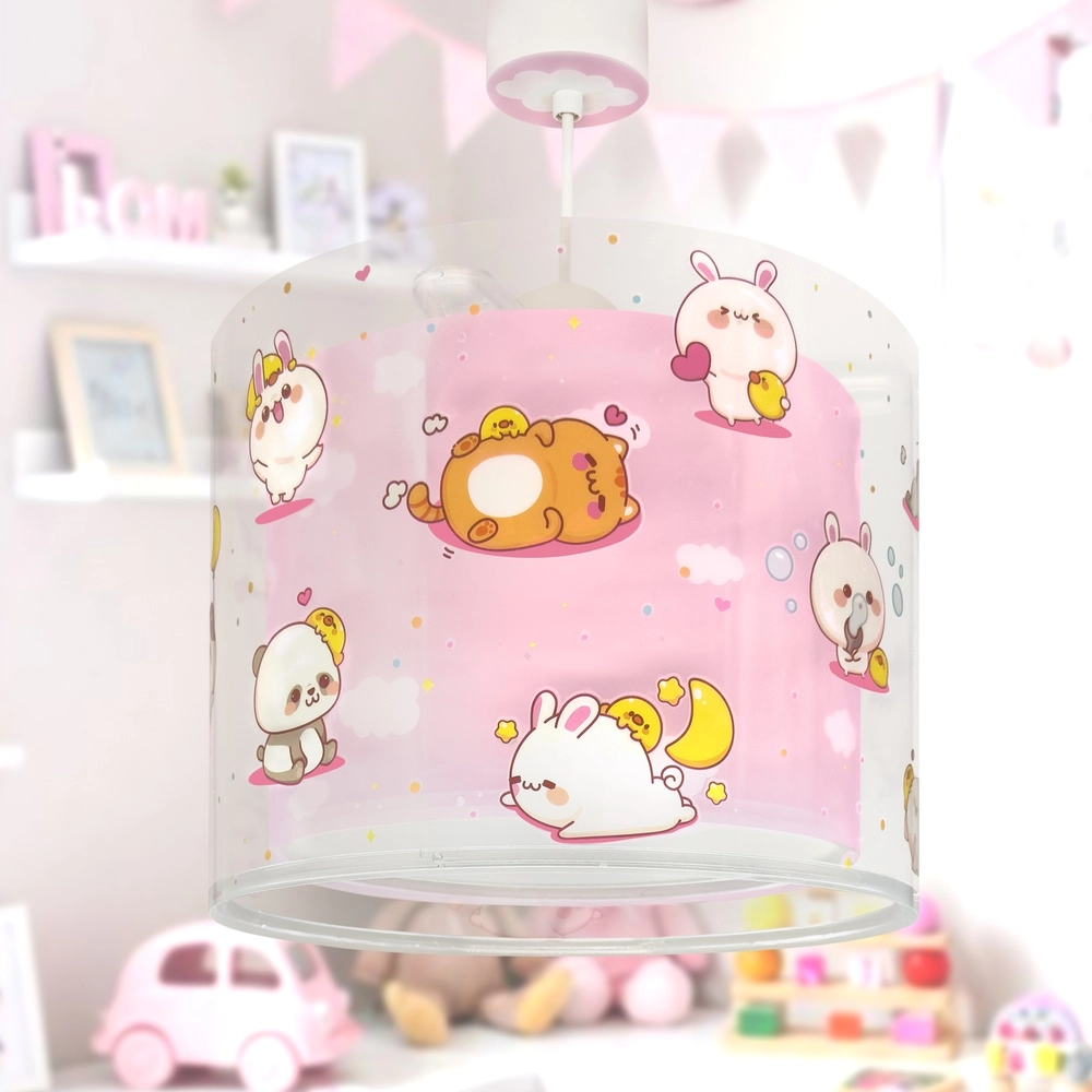 Kinder-Pendelleuchte Kawaii Friends Pinkes Leuchten im Dunkeln Dalber 8420406002699
