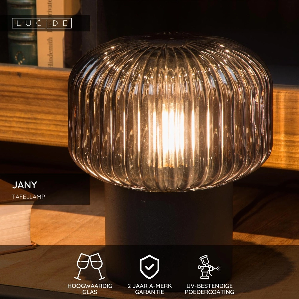 Tischlampe Jany Schwarz Lucide 5411212782670