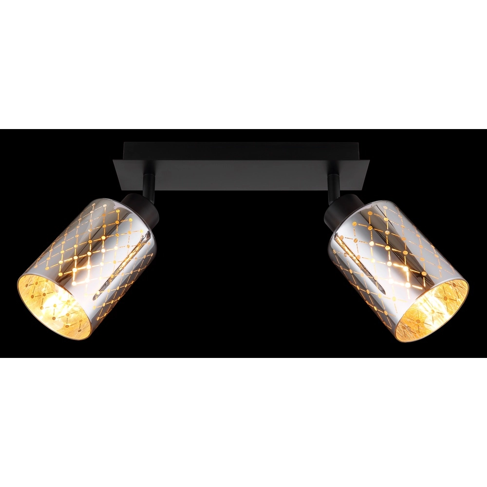 Design-Deckenlampe Alonso 2-Licht Schwarz Globo 9007371566259