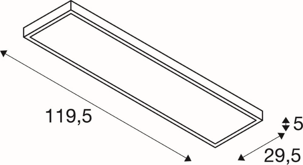 Bürolampe Led Panel grau - 120x30cm - 3000K SLV 4024163199926
