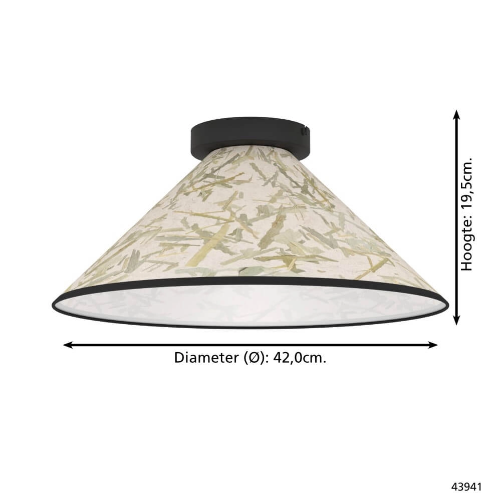 Natürliche Deckenleuchte Oxpark Ø 42cm Eglo 9002759439415