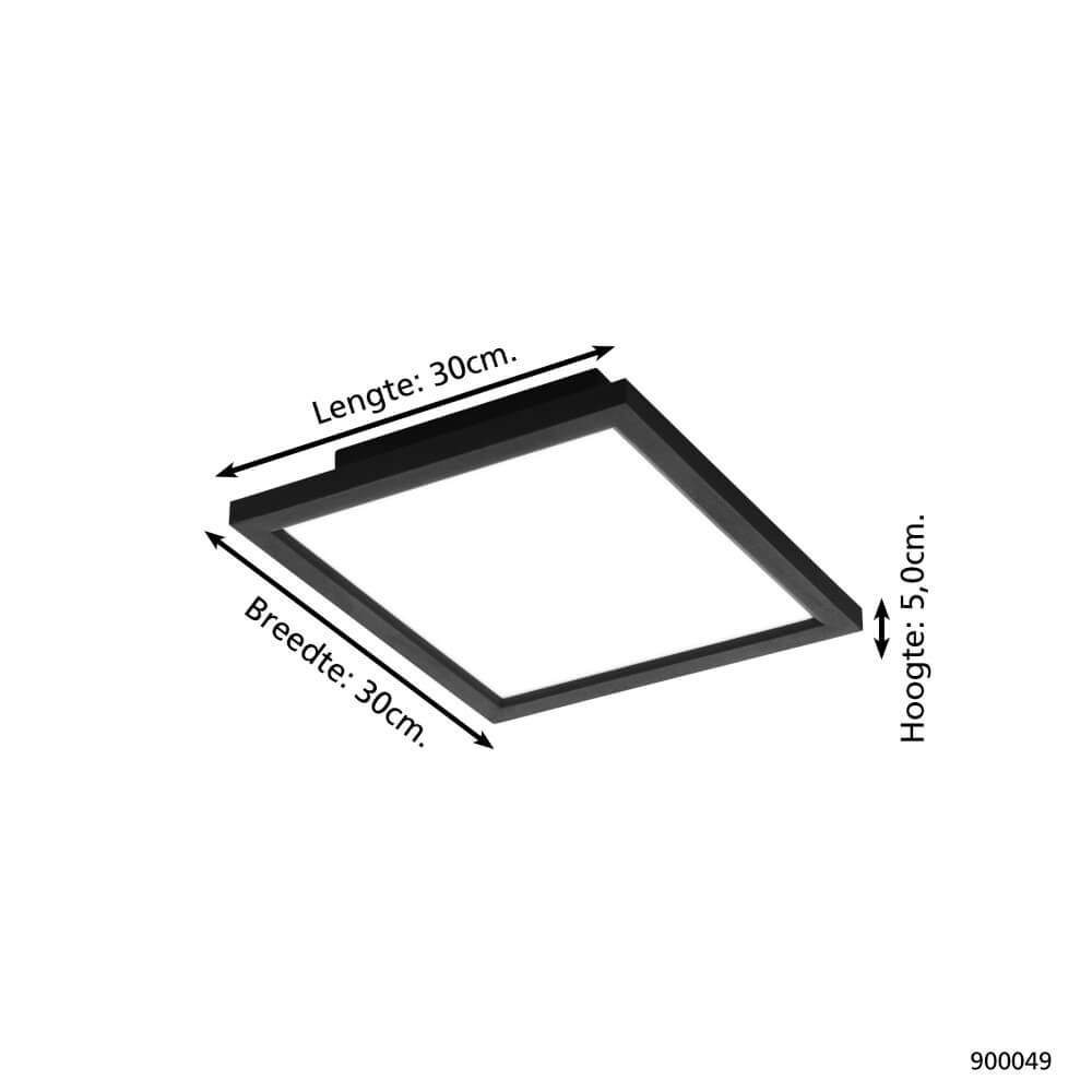 Deckenlampe Zigbee Salobrena-Z 30x30cm schwarz Eglo 9008606221868