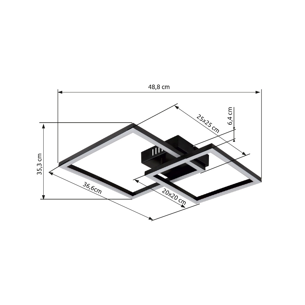 Elegante Deckenlampe Tyler Schwarz Globo 9007371453818